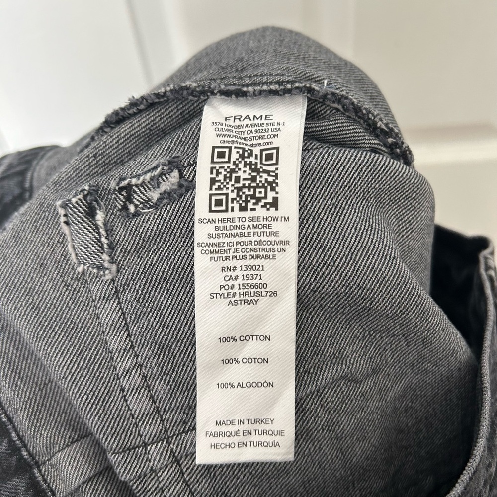 Frame High Rise Utility Straight Leg Jeans - Picture 14 of 15